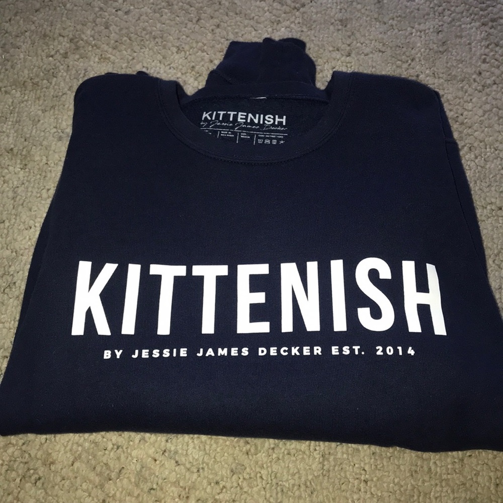 Kittenish Navy Logo Crewneck
